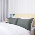 thumbnail image 2 of Unique Bargains Soft 1800 Microfiber Oxford Pillowcases 2pcs, 2 of 8