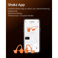 thumbnail image 3 of New Shokz OpenRun Pro 2 - Open-Ear, Bone Conduction Sport Headphones - Sweat Resistant, Workout Headphones with 30ft Bluetooth - Secure, Comfortable Fit - Deep Bass and Smart Mic - SHOKZ App (Orange), 3 of 8