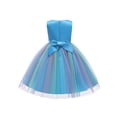 thumbnail image 3 of Kids Little Girl Pageant Party Dresses Colorful Formal Sequin Flower Tulle Tutu, 3 of 5