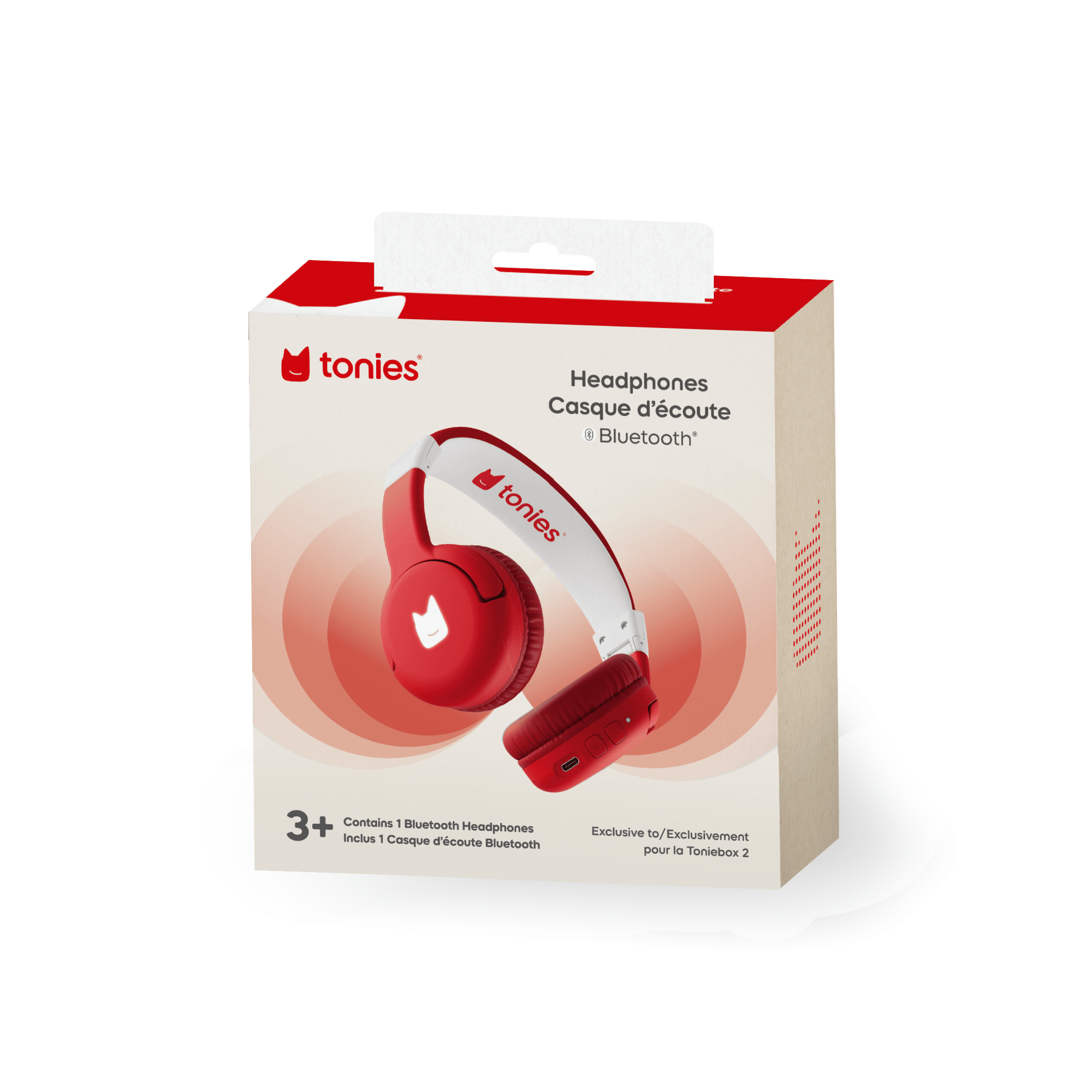 tonies Bluetooth Headphones: Sunset Red