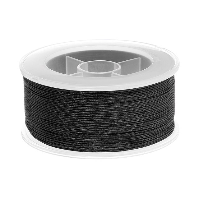 Uxcell 0.6 mm 109 Yards Nylon String, Bracelet String Braided Nylon Thread for Jewelry Making, Black