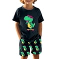 thumbnail image 2 of MIASHUI Ensembles et Ensembles pour Garçons Imprimé Dinosaure T-Shirt à Manches Courtes Col Ras du Cou et Ensemble de Shorts pour Tenue Décontractée Âges 4-12 pour Activités Quotidiennes et de Plein Air, 2 of 3