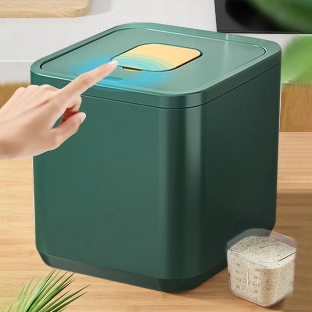 EGNMCR Gadgets de Cuisine, Protection contre les Marées Seau à Riz Scellé Boîte de Rangement Alimentaire pour la Maison Bocal de Rangement pour Riz Couvercle à Pression Conception Résistant aux Hautes Températures Peut Contenir 5 kg de Riz Seaux à Riz