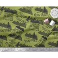 thumbnail image 3 of Soimoi Green polyester Crepe Fabric Mountains & Text Decor Fabric Printed Yard 52 Inch Wide, 3 of 5