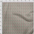 thumbnail image 3 of oneOone Silk Tabby Fabric Leaves & Floral Block Print Sewing Fabric BTY 42 Inch Wide, 3 of 4