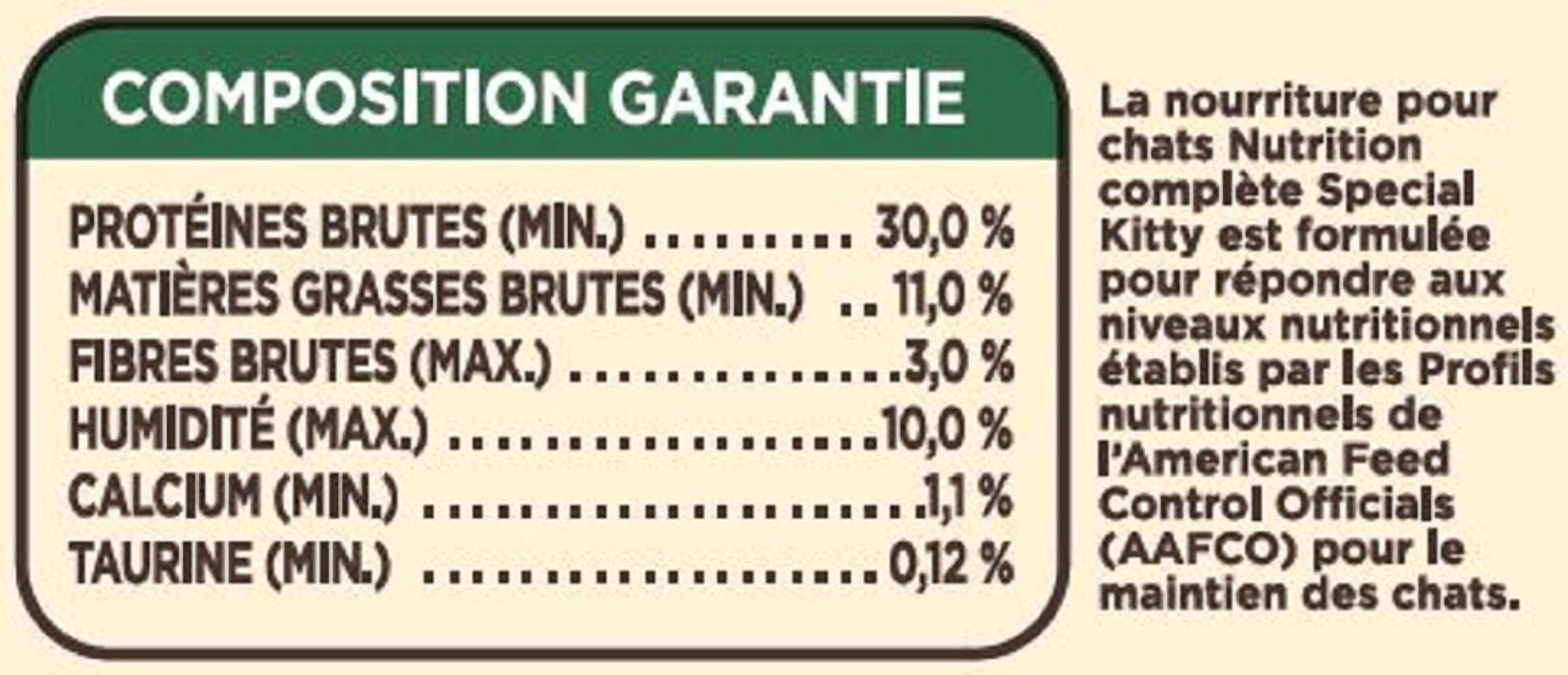Special Kitty Nutrition Complète Nourriture Sèche pour Chats 3.2kg