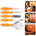 thumbnail image 2 of 5 Pcs Outils de Sculpture de Citrouille d'Halloween en Acier Inoxydable Outils de Sculpture de Citrouille Bricolage, 2 of 8