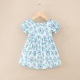 thumbnail image 2 of LUOGENLI Robe Bébé Robes pour Bébés Filles Robe Maxi pour Filles Tendance Bleu Clair 6-7 Ans, 2 of 4