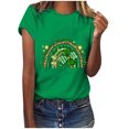 thumbnail image 1 of TopLLC St. Patrick's Day Patricks Day Chemises pour Femmes Hauts de Sarrau St Patricks Day Mode pour Dames St. Imprimé Léopard Manches Courtes Col Rond Chemise Femme Décontractée Ample, 1 of 4