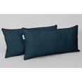 thumbnail image 2 of VargottamIndoor/OutdoorPolyester FabricLumbarPillowCover,All-Weather Waterproof Rectangular Cushion Case for Patio Furniture,16" x 24"Set of 2-Dark Navy Blue, 2 of 7