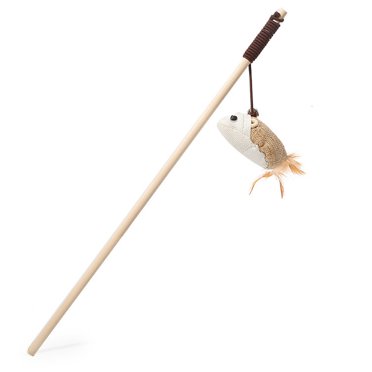 Cat Wand Toys, Cat Toys for Indoor Cats Interactive Claw Grinding Wand Toy Interactive Cat Toy Wand Kitten Toys for Indoor Cats to Play  Exercise