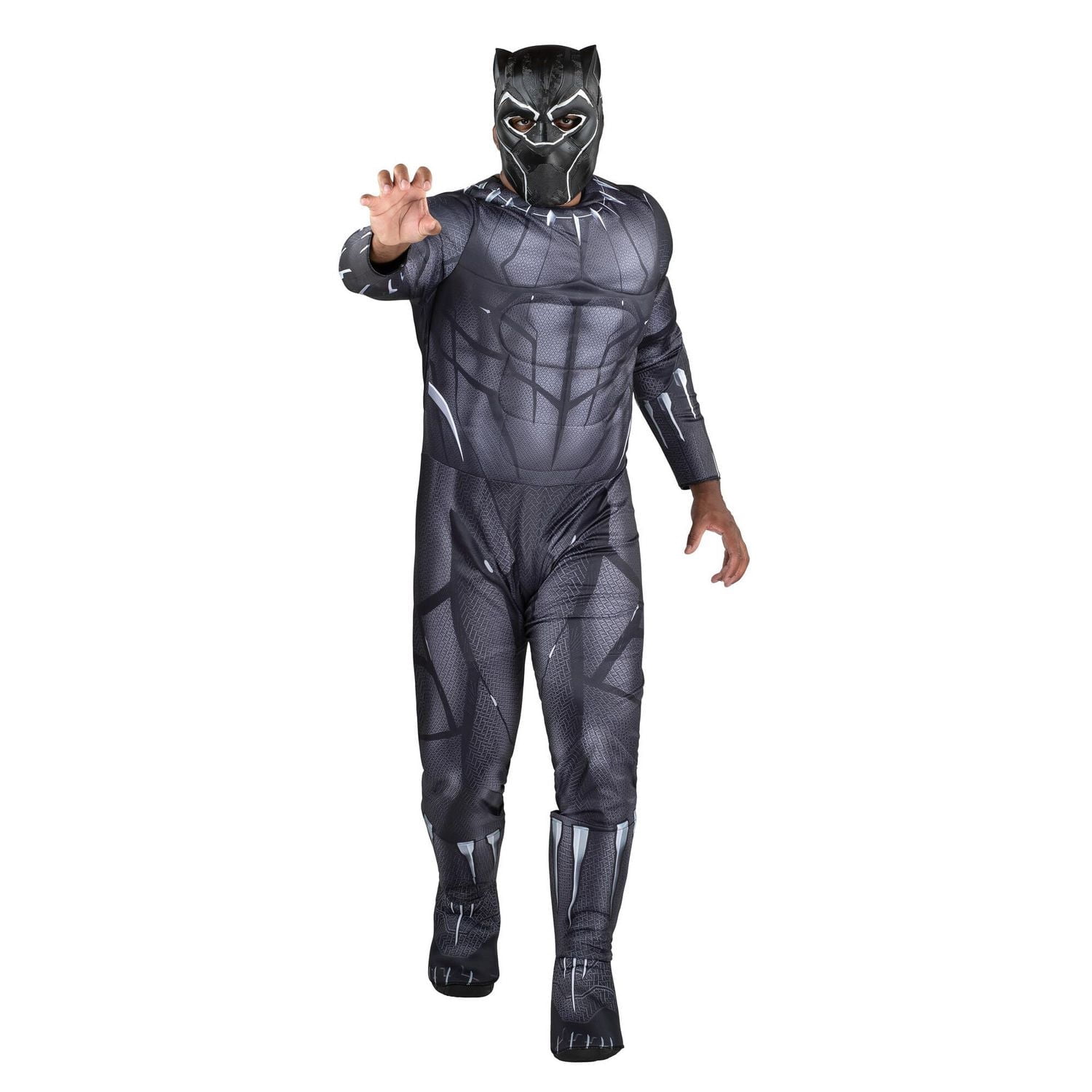 Costume de Panthère Noire Adulte MARVEL - Combinaison Rembourrée et Masque en Plastique 3D