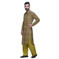 thumbnail image 3 of Atasi Printed Rayon Pathani Kurta With Solid Salwar For Mens Party Wear, 3 of 5
