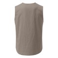 thumbnail image 3 of Tank Top for Men, Men Summer Drawstring Pocket Solid Color Printed Sleeveless Tank Top Casual Shirt, 3 of 3
