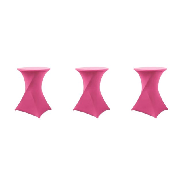 Wweixi Versatile Elastic Cocktail Table Set Fitting For Any Occasion Environmentally Friendly Polyester Rose Red 3Set