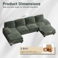 thumbnail image 2 of Homall Modern U-Shape Sectional Sofa, Chenille Fabric Modular Couch, 4 Seat Oversized Sofa with Chaise for Living Room, Sleeper Sofa Bed with Memory Foam, 2 of 7