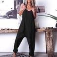 thumbnail image 2 of Birdeem Combinaison Décontractée Ample et en Vrac pour Femmes avec Poches, Combinaison Mode, Pantalon, Salopette, Combinaison en Coton et Lin, 2 of 7