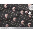thumbnail image 2 of Soimoi Black Heavy Canvas Fabric Text & Owl Bird Print Fabric by Yard 58 Inch Wide, 2 of 5