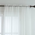 thumbnail image 3 of Goory Fenêtre Rideau Tige Poche Rideaux Panneau Long Voile Transparent Traitements Lin Moderne Texturé Couleur Unie Décoration à la Maison Blanc W: 52 "x H: 45", 3 of 8