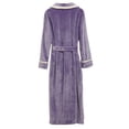 thumbnail image 4 of Hot ! TIMIFIS Mens Womens Robe Soft Plush Fleece Hooded Bathrobe, Full Length Long Warm Lounge Robe Spa Bath Robe with Hood pring/Summer, 4 of 6