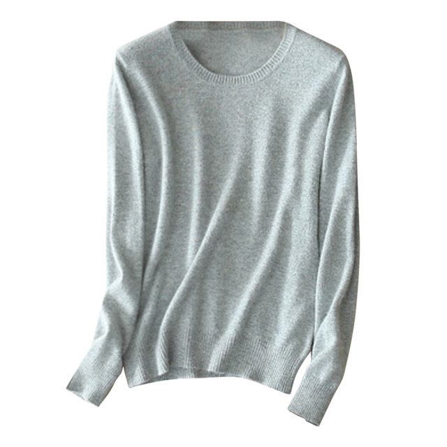 AherBiu Womens Long Sleeve Tops Basic Layer Top Tees Shirt Solid Color Crewneck Comfy Blouse