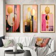 thumbnail image 1 of Designart "Serendipitous Circular Geometric Serenity VI" Modern Geometric Framed Wall Art Set Of 3 - Gold Abstract Frame Canvas Set For Living Room Decor, 1 of 6