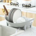 thumbnail image 2 of Bamboohart Polypropylene Dish Drying Rack with Drainboard  Space-Saving and Multifunctional for Kitchen Countertops (42.5x32x14.5cm), 2 of 7