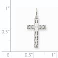 thumbnail image 2 of Charme Croix en Or Blanc 14K Conçu au Laser, 2 of 2