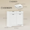thumbnail image 3 of HOMCOM Tilt Out Trash Cabinet, Kitchen Island with Garbage Cabinet, White, 3 of 10