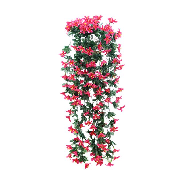 Mlkoz Home Decor, Simulation Lilys Rattan Artificial Flower Wall Hanging Basket Indoor And or Decorative Flowers Suitable For Decorating Indoor Wedding, Graduation Gifts