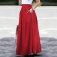 thumbnail image 1 of Pisexur Jupe Mode Femmes Printemps Été Ceinture Fermeture Éclair Taille Haute Uni Jupe Rétro Femmes Plissée Robe Femmes, 1 of 5