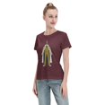 thumbnail image 4 of T-Shirt Basique à Manches Courtes pour Femme une Pièce Singe Jaune, 4 of 6