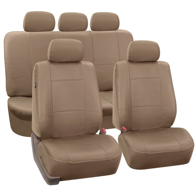 FH Group Premium Faux Leather Car Seat Covers, 3mm Foam Padding, Durable and Comfortable