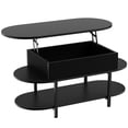 thumbnail image 2 of GUNAITO Lift Top Coffee Table with Storage, Modern Farmhouse Center Table with Shelf 2 Tier for Living Room, Black, 2 of 8