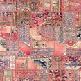 thumbnail image 1 of Ahgly Company Indoor Square Abstract Dark Salmon Pink Patchwork Area Rugs, 6' Square, 1 of 6