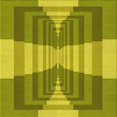 thumbnail image 1 of Ahgly Company Tapis d'Intérieur Lavable à la Machine, Carré, Transitionnel, Vert Olive, Tapis de Zone, 8 Pieds Carré, 1 of 7