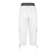 thumbnail image 3 of Gspmoly Shorts de Course pour Femmes, Pantalon Cargo Taille Haute Décontracté Uni pour Femmes, Coupe Évasée Ample à Jambe Grand avec Poches, Pantalon de Séchage, Shorts de Randonnée pour Femmes, Offres Hebdomadaires, Blanc TTTG, 3 of 8