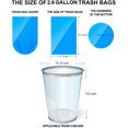 thumbnail image 3 of Small Trash Bag, 2.6 Gallon Garbage Bags Bathroom Trash can Liners for Bedroom Home Kitchen 5Counts,Auto shrink, White, 3 of 5
