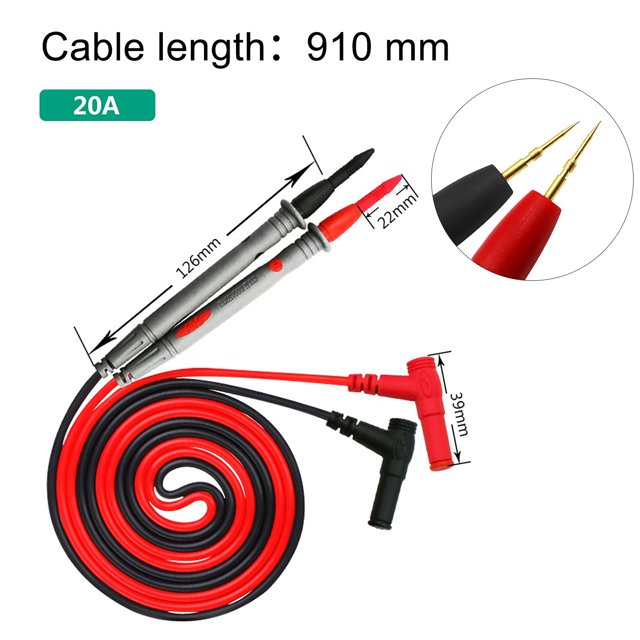 Bgsha Câble de Test de Sonde Unique pour Testeur d'Aiguille Ultra Fin Multimètre