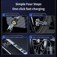 thumbnail image 4 of TIMIFIS Inflation Pump Multifunctional Vehicle Wireless Fast Inflator Pump Home Portable Inflator Pump and Power Bank, Intelligent Digital Lcd Display Screen with Led Lighting, 4 of 9