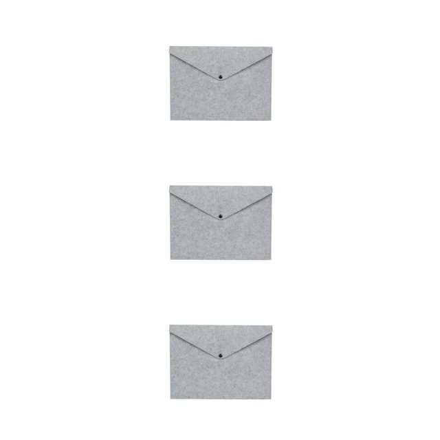 Wweixi File Document Bag Stay Organized And Enjoy Durable Felt Felt Folder Organizer light grey 3Set