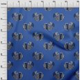 thumbnail image 2 of oneOone Organic Cotton Poplin Twill Fabric Fish Block Printed Craft Fabric BTY 42 Inch Wide, 2 of 4