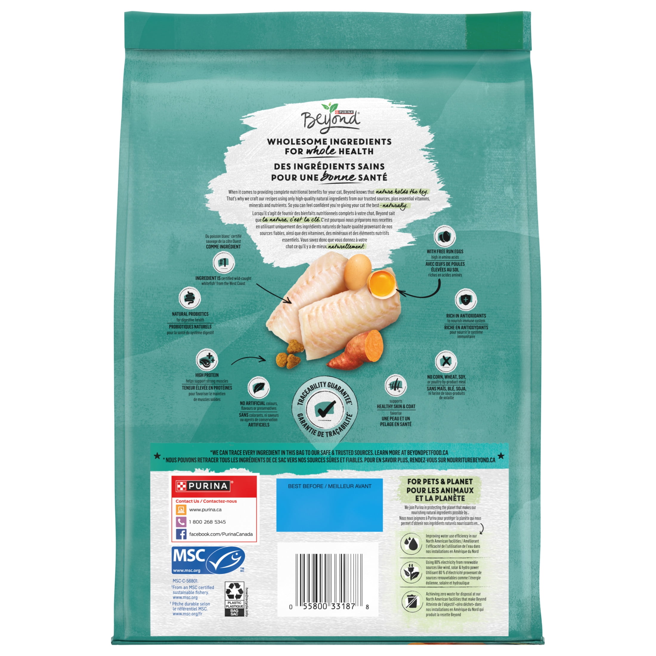 Beyond Grain Free Wild-Caught Whitefish & Free Run Egg Recipe, Dry Cat Food 1.36kg