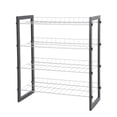 thumbnail image 4 of MAINSTAYS 4-Tier Shoe Rack with Wood Frame and Wire Shelf, Brown Frame Colors, 4 of 8