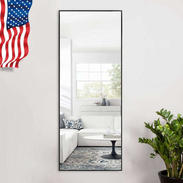 NeuType Full Length Floor Mirror Rectangular Black 59"x19"
