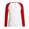 thumbnail image 3 of Ketyyh-chn99 Camisoles pour Femmes Mode Tendance Ample Mignon T-Shirt à Manches Longues Col Rond pour Femmes Rouge,3TG, 3 of 4