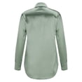 thumbnail image 4 of Heliisoer Women Satin Long Sleeve Button Down Work Blouse Tops Going T-Shirt, 4 of 7