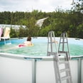 thumbnail image 4 of Vinyl Works A Frame Above Ground Pool Ladder Steps w/ Slide Lock Barrier, Taupe, 4 of 10