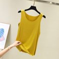 thumbnail image 1 of lSLJS Débardeur Femme Été Couleur Unie Col Rond Sans Manches Tunique Décontractée Hauts Blouse, Débardeurs Femme, 1 of 3