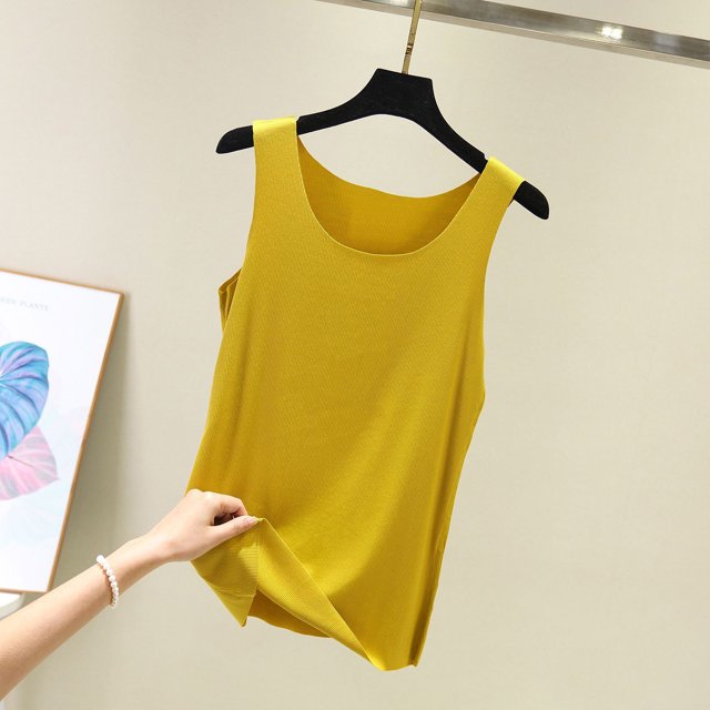 lSLJS Débardeur Femme Été Couleur Unie Col Rond Sans Manches Tunique Décontractée Hauts Blouse, Débardeurs Femme